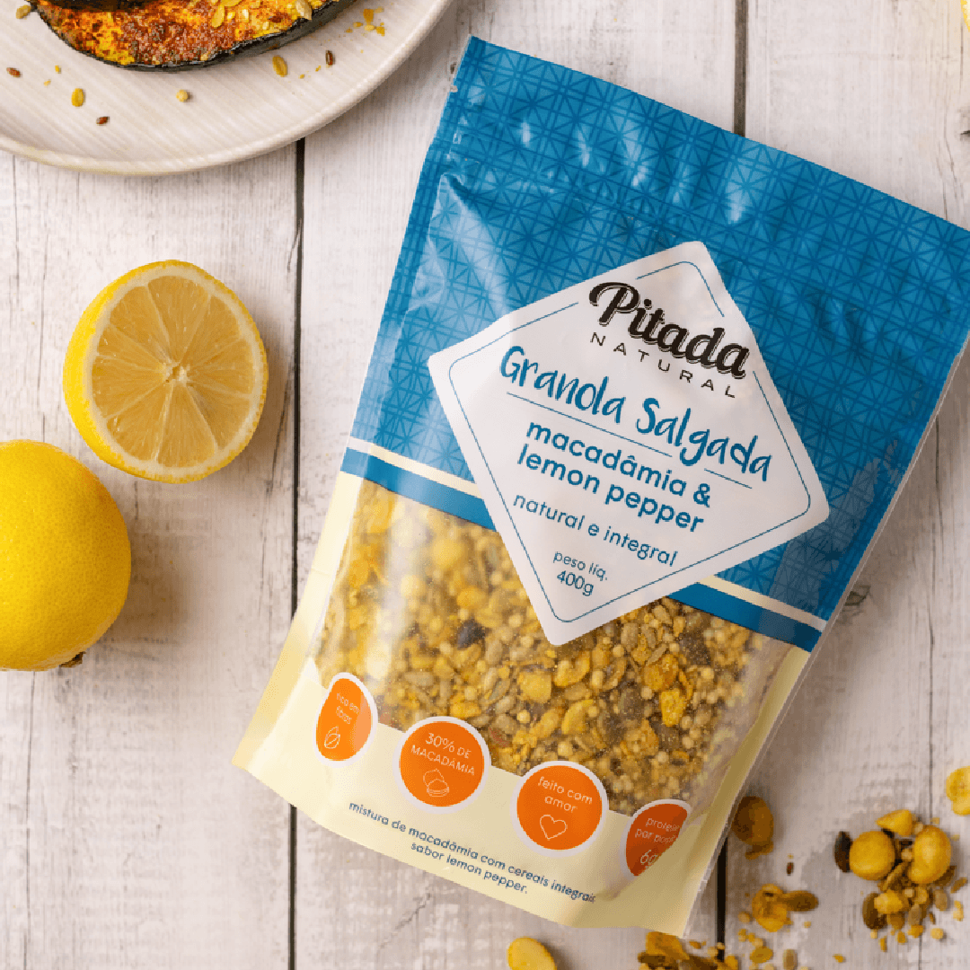 Pacote Granola Macad&acirc;mia e Lemon Pepper